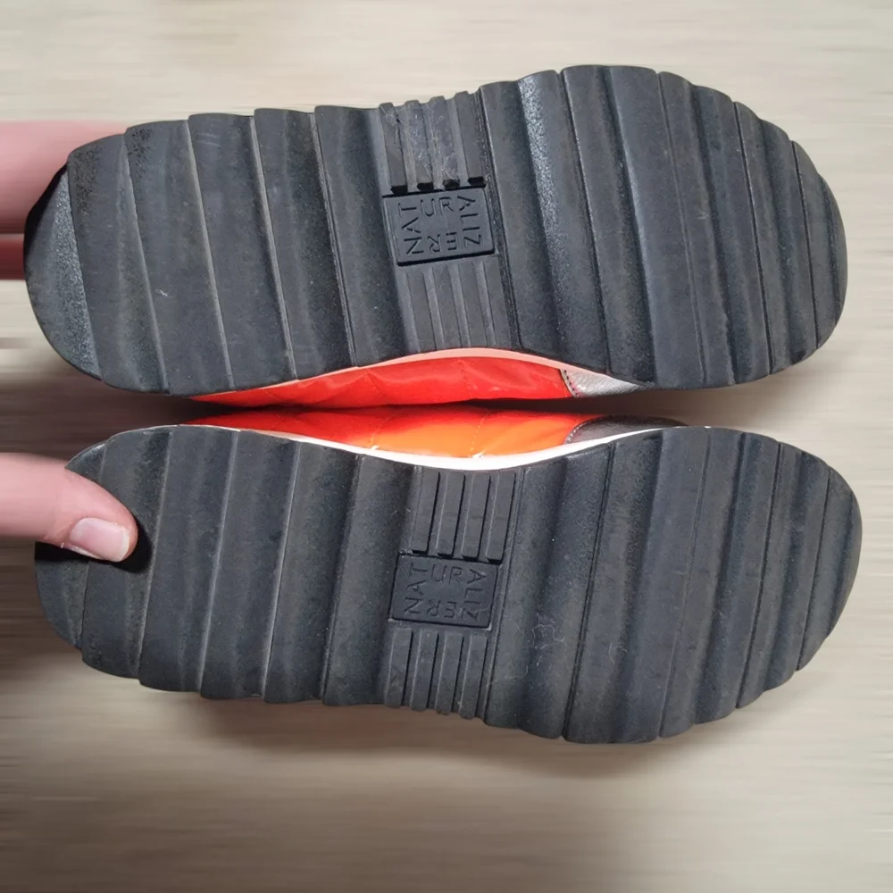 THINK ROYLN/Naturalizer Collab, Orange NEON and Silver Sneakers, SIZE 9 - Picture 3 of 6